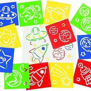 2Awesome Outer Space! Stencils - 24 Pieces - Educational and Learning Activities